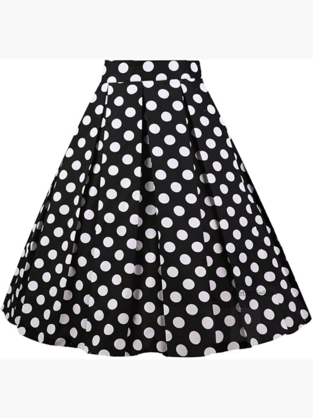 Pleated A-Line Midi Skirt with Pockets Vintage Floral Print